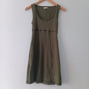 Reformation Olive Green Ribbed Dress XS